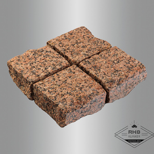 Гранитная брусчатка Жельтау-5, Француженка, 100x100х50 мм