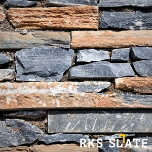 Фасадный облицовочный камень Rusty Black Quartz Strips