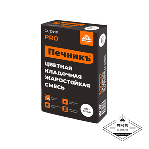 Цветная кладочная жаростойкая смесь "Печникъ" цвет белый, 20 кг