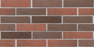 Кирпич облицовочный ЛСР, Красный Флэшинг, Рустик, 1НФ на белом шве