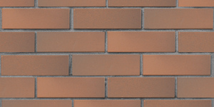 Кирпич облицовочный ЛСР, Светло-коричневый флэш, гладкий 1НФ на сером шве