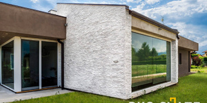 Фасаз из природного камня фото 3D панели RKS SLATE Кварцит White Quartz Classic (16)