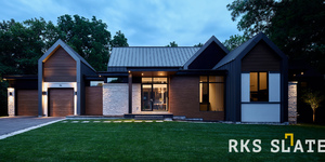 Фасаз из природного камня фото 3D панели RKS SLATE Кварцит White Quartz Classic (3)