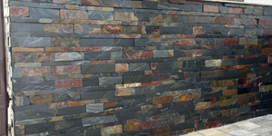 Цоколь из каменной мозаики купить 3D панели RKS SLATE Сланец Jack Multi Natural (2)