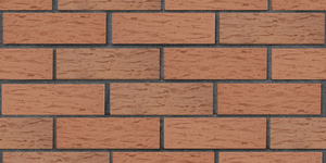 Кирпич облицовочный ЛСР, Светло-коричневый, Рустик, 1НФ на графитовом шве