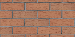 Кирпич облицовочный ЛСР, Светло-коричневый, Рустик, 1НФ на сером шве