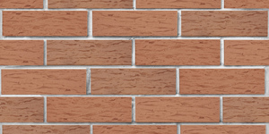 Кирпич облицовочный ЛСР, Светло-коричневый, Рустик, 1НФ на белом шве