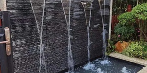 Идеи отелочных материалов для экстерьера 3D панели RKS SLATE Сланец Black Waterfall Rockface из природного камня (12)
