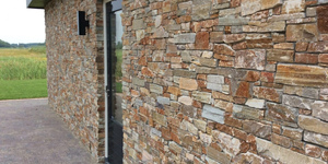 Фасад из натурального камня фото 3D панели RKS SLATE Кварцит Multi Quartz Country (2)