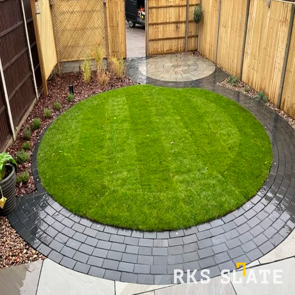 Брусчатка из известняка RKS Slate Belgian Black 200x100x40 мм 2