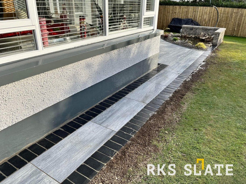 Брусчатка из известняка RKS Slate Belgian Black 200x100x40 мм 8