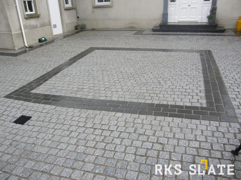 Брусчатка из известняка RKS Slate Belgian Black 200x100x40 мм 9