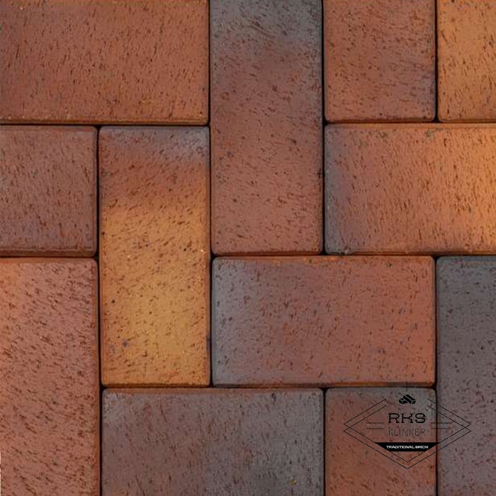 Тротуарный кирпич ABC-Klinkergruppe, Herbstlaub-geflammt, 240х118х52мм в Москве