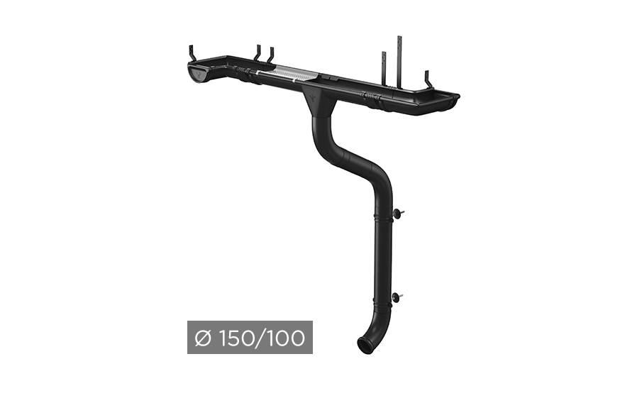 Водосточная система AQUASYSTEM PU MATT 150/100 мм RAL 9005 в Москве