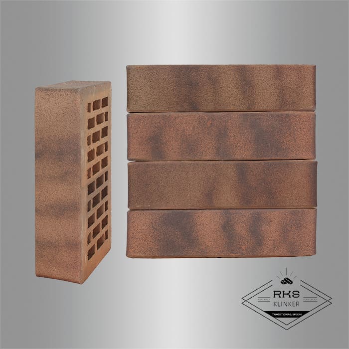 Кирпич облицовочный ЛСР, Ореховый флэш, Гладкий, 1НФ в Москве