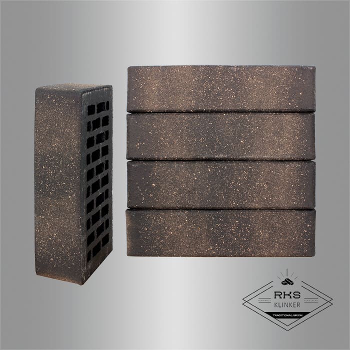 Кирпич облицовочный ЛСР, Графитовый с посыпкой, Гладкий, 1НФ в Москве