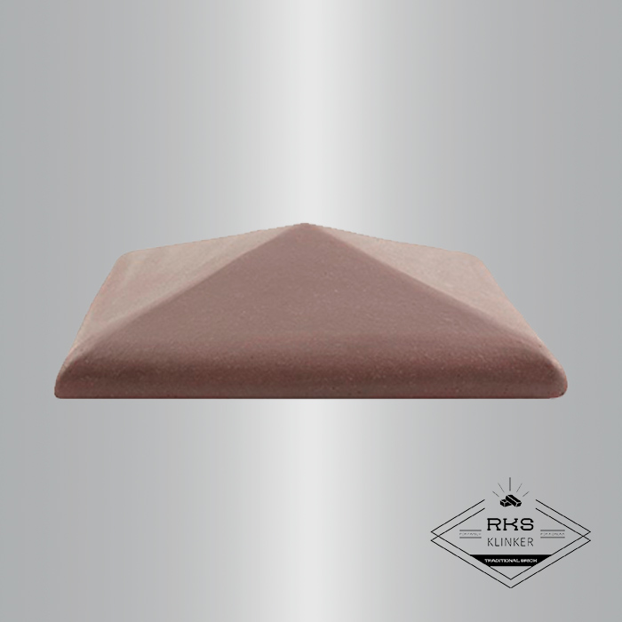 Клинкерный колпак на столб ZG Clinker, С42 425х425 мм, вишнёвый в Москве