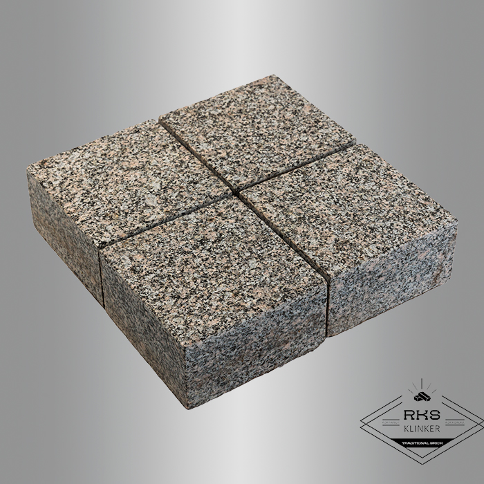 Гранитная брусчатка Каменогорская, Пиленая термо, 100x100x50 мм в Москве