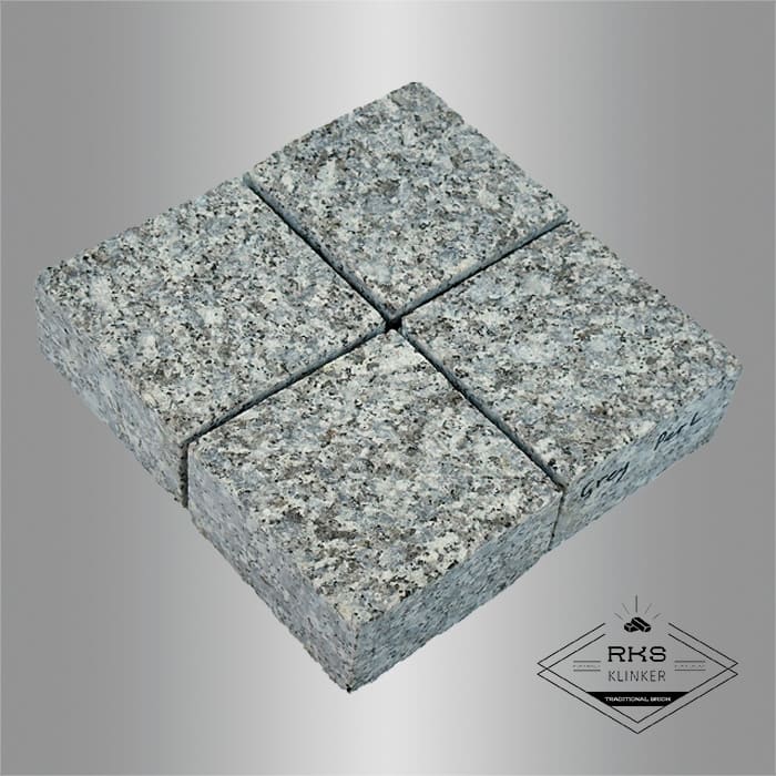 Гранитная брусчатка Grey Pearl, Пиленая, 100x100 мм в Москве