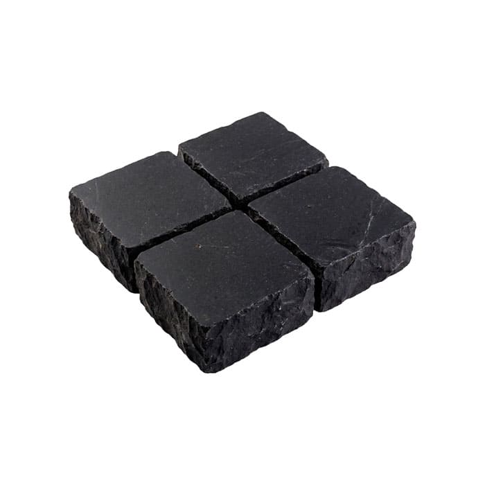 Брусчатка из известняка RKS Slate Belgian Black 100x100x30 мм в Москве