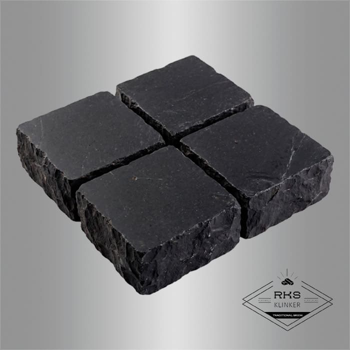 Брусчатка из известняка RKS Slate Belgian Black 100x100x30 мм в Москве