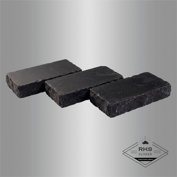 Брусчатка из известняка RKS Slate Belgian Black 200x100x20 мм в Москве