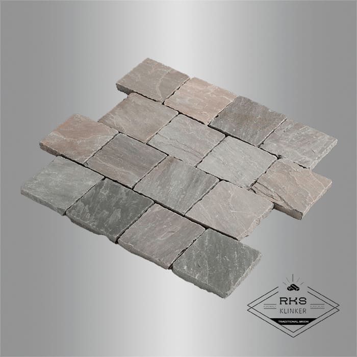 Брусчатка из песчаника RKS Slate Belgian Grey 100x100x20 мм в Москве