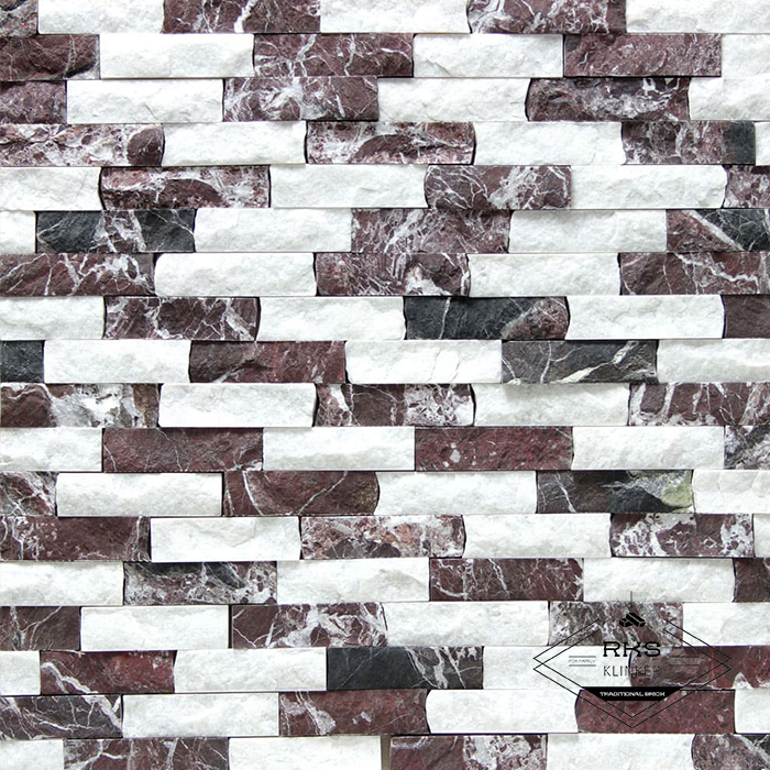 Фасадный камень Полоса - Мрамор Marble Cherry в Москве