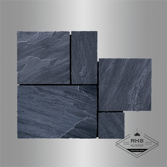 Мозаика из камня известняк RKS SLATE Belgian Black в Москве