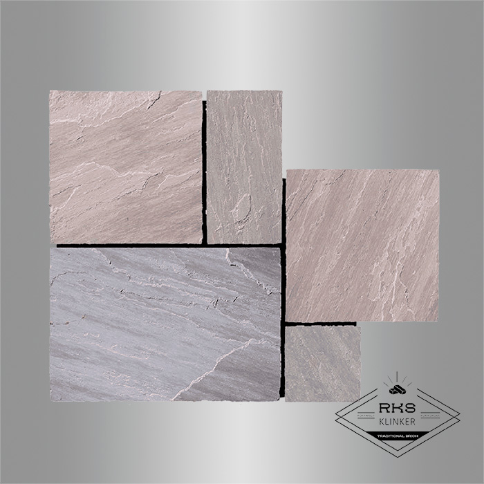 Мозаика из камня песчаник RKS SLATE Belgian Grey в Москве