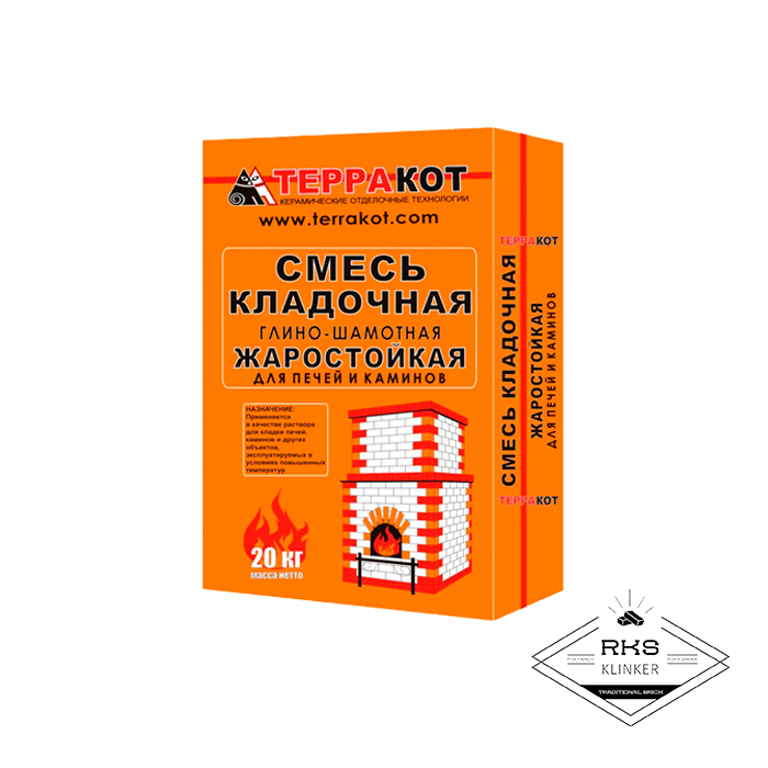 Смесь кладочная глино-шамотная Терракот, 20кг в Москве
