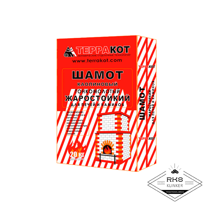Шамот каолиновый Терракот, 20кг в Москве