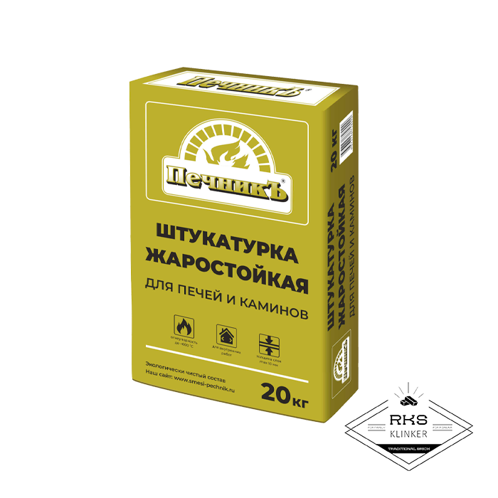 Штукатурка для печей и каминов Печникъ, 20 кг в Москве