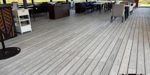 Террасная доска ДПК Bamberg English Barnwood веранда ресторана Severs One в Белгороде (16)