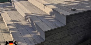 Террасная доска ДПК Bamberg English Barnwood крыльцо и ступени из террасной доски и завершающей доски Bullnose (4)