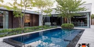 Террасная доска ДПК Bamberg English Barnwood отделка зоны вокруг бассейна из дпк (22)