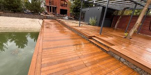 Террасная доска ДПК Turtle Shell Solid Australian Palisander Dual Thai Teak Co-Extrusion благоустройство пирса доской из дпк (2)