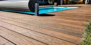 Террасная доска ДПК Turtle Shell Thai Teak Co-Extrusion настил из дпк вокруг бассейна