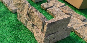 Камень для фасада и забора купить 3D панели Кварцит Sesame Yellow Country (6)