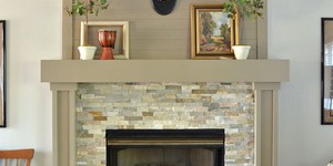 Камень для облицовки камина 3D панели Сланец Beige Slate от бренда RKS SLATE легкий монтаж (2)
