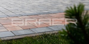Тротуарная плитка БРАЕР Старый Город Ландхаус туман, серый, койот - Сквер им. 50-летия ВЛКСМ. Подольск (6)